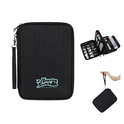 Double Layers Electronics Travel Organizer Bag