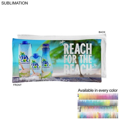 Absorbent Microfiber Dri-Lite Terry Terry Pool Towel, Sublimated Edge to Edge 1 side (20"x40")