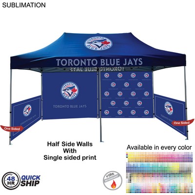 48 Hr Quick Ship - Half Side Wall for 10'x20' Tent Kit, Sublimated, Single Sided Print