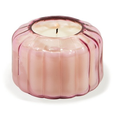 Ripple 4.5 Oz Pink Ribbed Glass - Desert Peach