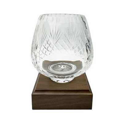 7" European Crystal Cut Trophy Bowl with Base