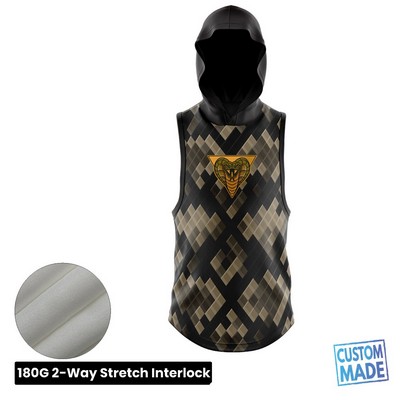 Unisex & Kids' Sublimation Sleeveless Hooded T-Shirt -