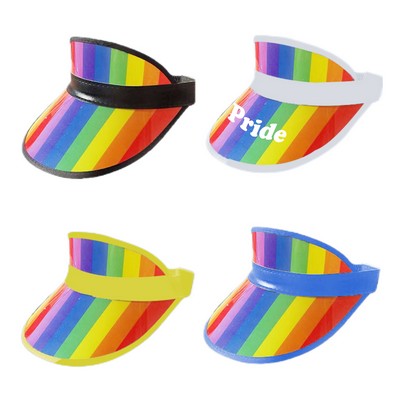 Rainbow Sun Visor Hat