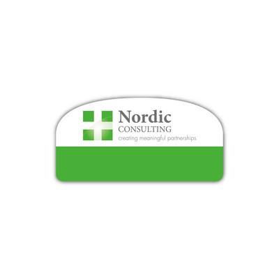 Laminated Name Badge (1.5"x3") Rectangle with rounded top