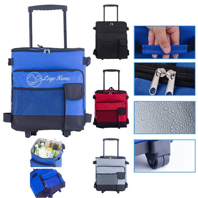 Collapsible Rolling Cooler Bag with Wheels
