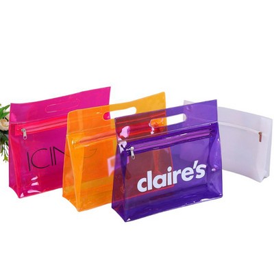 Transparent Waterproof Cosmetic Bags With Zipper
