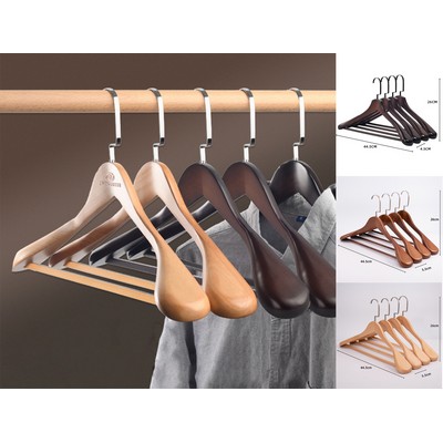 17.5" Wide Shoulder Wooden Hangers Suit Hangers Coat Hangers Heavy Clothes Hangers