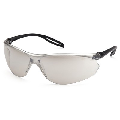 Neshoba Safety Glasses, Black Frame with Indoor/Outdoor Mirror Lens