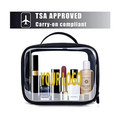 Clear Toiletry Bag With Zipper Handle