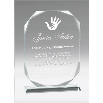 Harmony Crystal Plaque Award, 6"H