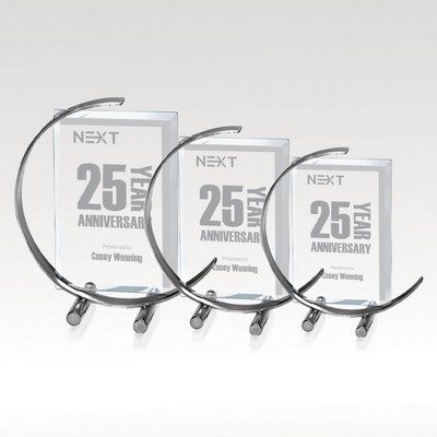 C-Note Beveled Glass Award - Medium