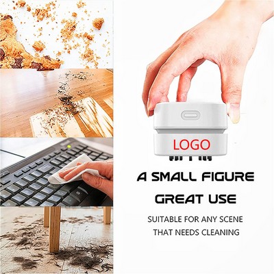 Mini Desktop Vacuum Cleaner & Portable Keyboard Sweeper (USB Rechargeable)