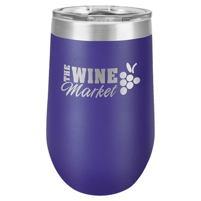 Polar Camel 16 oz. Purple Vacuum Insulated Stemless Tumbler with Lid