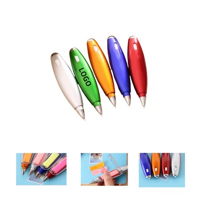 Led Light Ballpoint Pen With Sticky Notes And Lanyard
