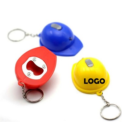 Mini LED Safety Helmet Keychain Light