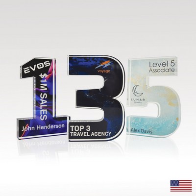 3/4" USA-Made Acrylic Numerals Style 1 – Traditional Series