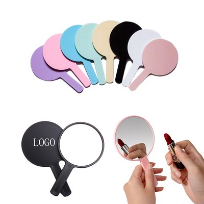 Handheld Round Makeup Mirror