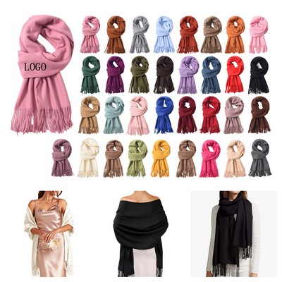 Winter Faux Cashmere Shawl Scarf
