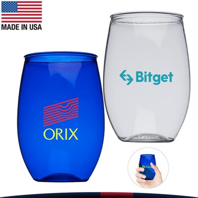 16 oz. Maeve Plastic Stemless Wine Glasses