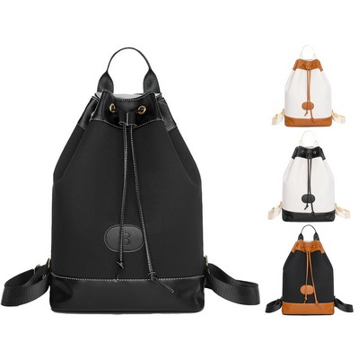 Waterproof Oxford Drawstring Backpack w/ Handle for Travel