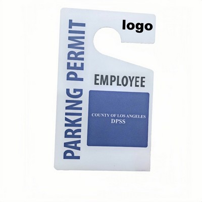 Colorful PVC Car Hanging Parking Permit Tag