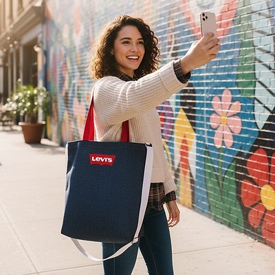 Denim Satchel Tote