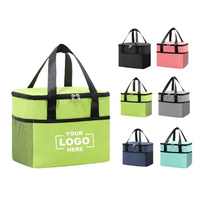 Outdoor cold storage picnic bag, portable ice pack, large capacity slanting single-shoulder lunch in