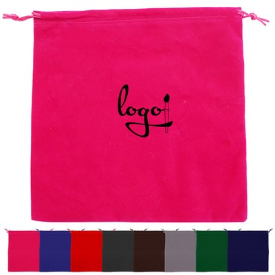 Customizable Multi-Color Plush Drawstring Bag – Soft Cloth Pouch