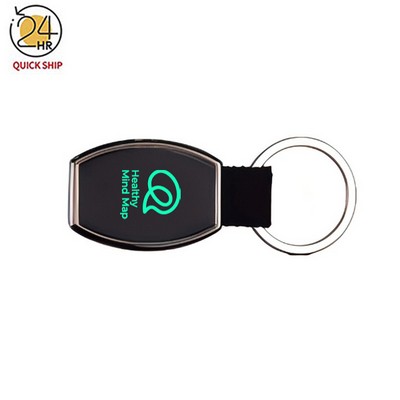 Double sided black key chain