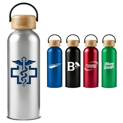 24oz. Aluminum Bottle With Bamboo Lid
