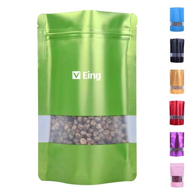 Aluminum Foil Stand Up Ziplock Food Packaging Bag 4.7"x7.9"