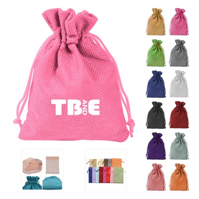 5.5"x4" Burlap Drawstring Bags Small Gift Pouch