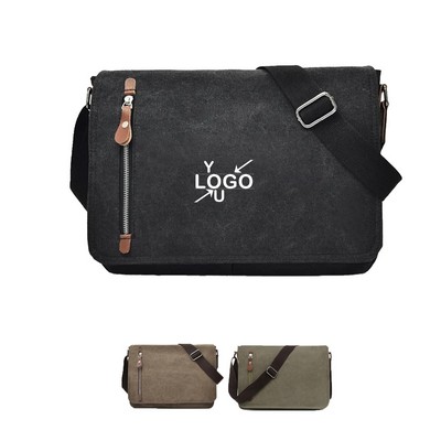 Retro Canvas Messenger Bag