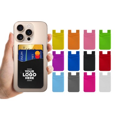 Silicone Card Holders With Adhesive Sticky Phone Holder
