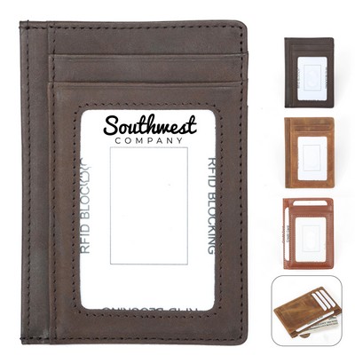 Genuine Leather RFID Blocking Wallet