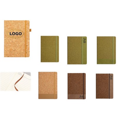 Recycled Cork-Bound A5 Notebooks