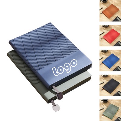 A5 Lined Premium Leatherette Bound Journal with Metal Bookmark