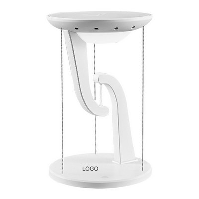 Futuristic Anti-Gravity Levitating Night Light with Integrated Smartphone Wireless Charger Modern