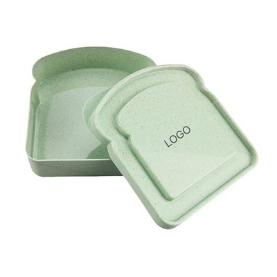 Eco-Friendly Wheat Straw Sandwich Box Portable Toast Bread Container Minimalist Bpa-Free Reusable