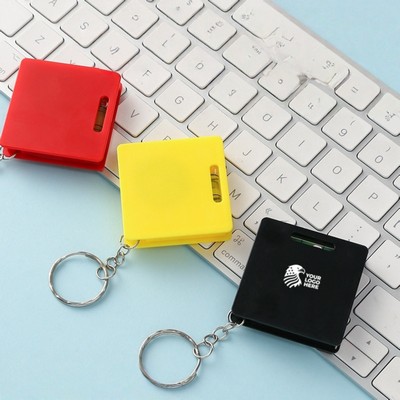 Measuring Tape Keychain With Level