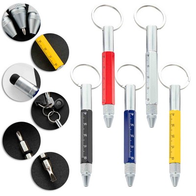 6" 1 Multitool Tech Tool Pen Key Ring Screwdriver