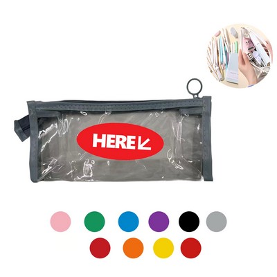 Transparent PVC Pencil Case Stationery Storage Bag