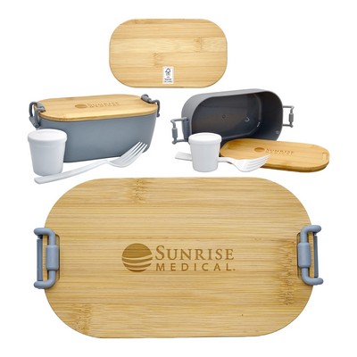 Engraved Bamboo Lunch Box