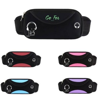 Cartoon Accent Color-Block Sports Fanny Pack