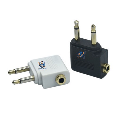 Airplane Headphone Adapter 3.5mm Dual Plug Airline Audio Converter