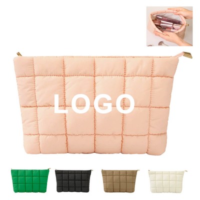 Puffy Quilted Makeup Bag