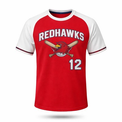Men's Solid Color Crew Neck Raglan Baseball T Shirt