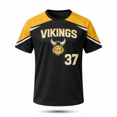 Men's Custom Sublimated Crew Neck Raglan Baseball T Shirt