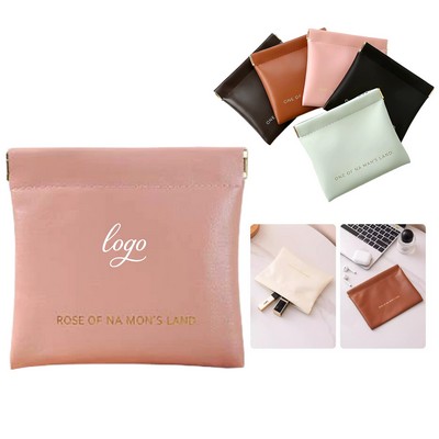 PU Leather Shrapnel Coin Storage Bag