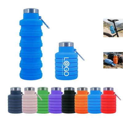 17 OZ Silicone Collapsible Water Bottle